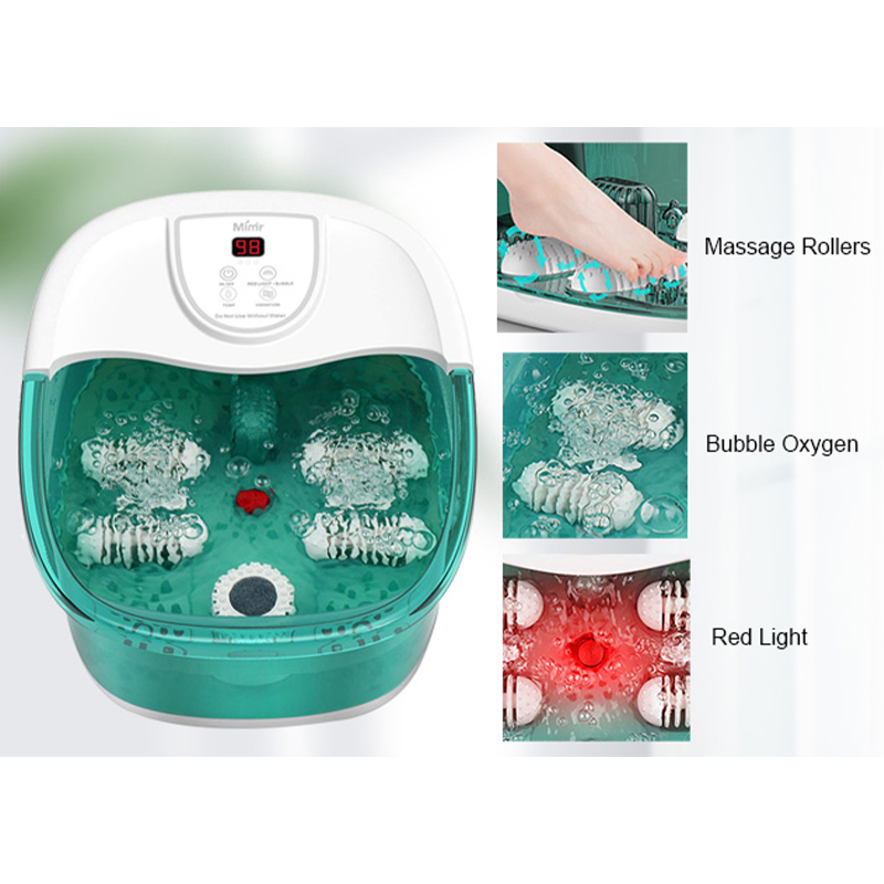 MM-20A-3 Masażer do stóp z funkcją podgrzewania i czterema dużymi rolkami masującymi